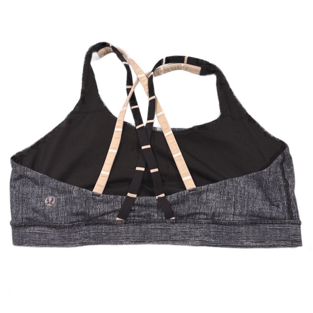 Lululemon Energy Sports Bra Gray/Black Size 8
